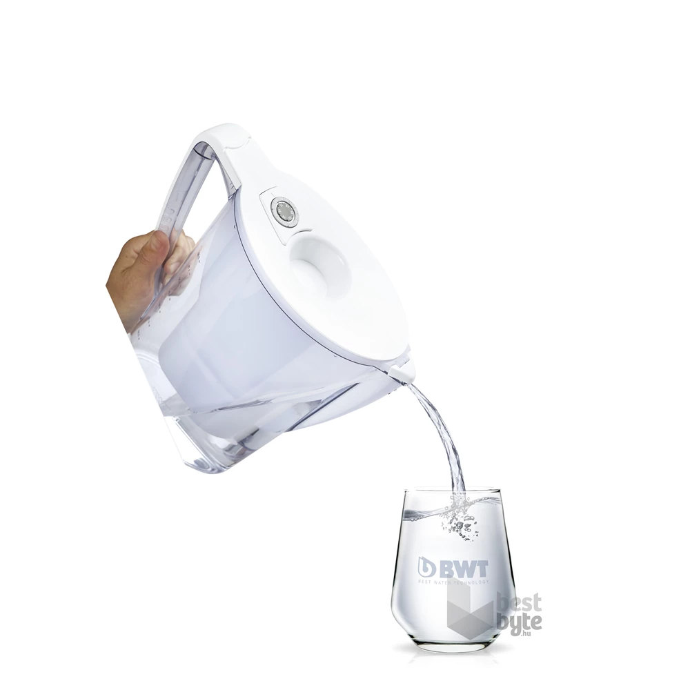 BWT Aqualizer Home 125626883 2,7l fehér vízszűrő kancsó + üvegkulacs