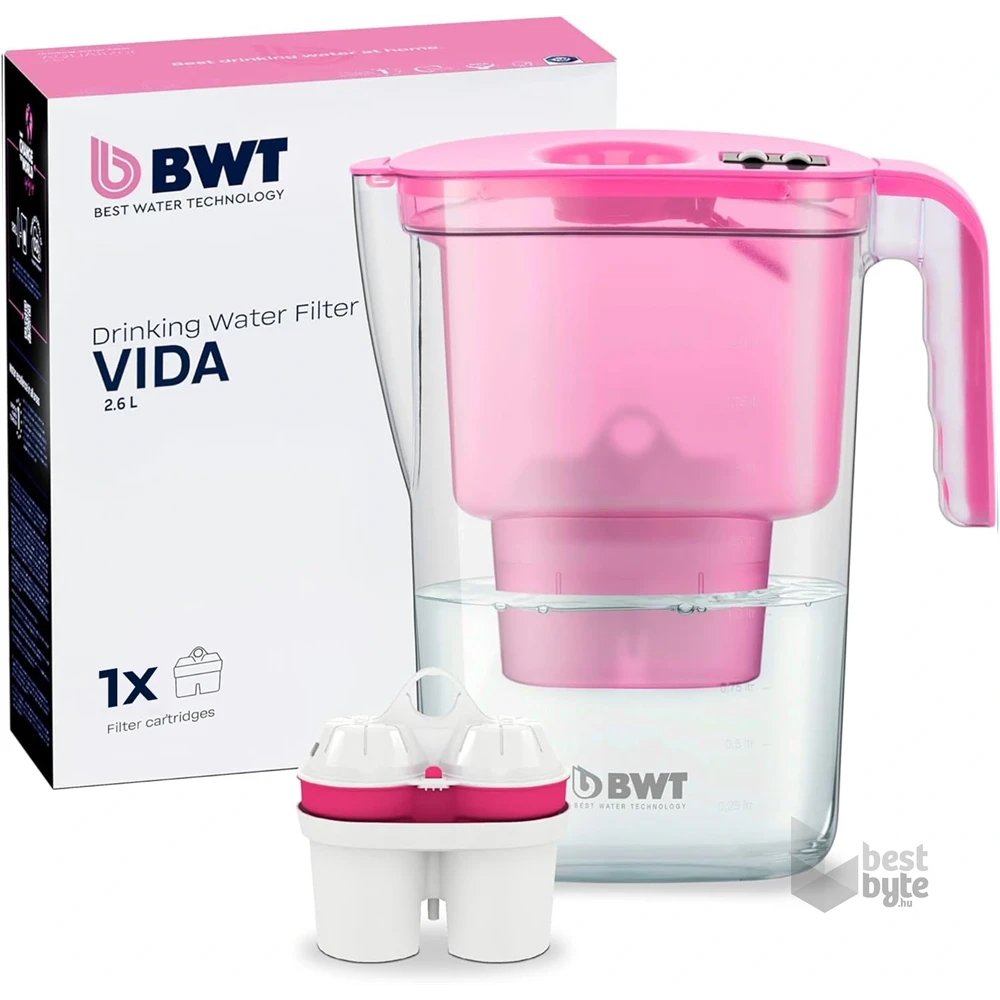 BWT Vida Manual 125258571 2,6l pink vízszűrő kancsó