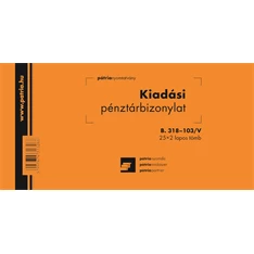 B.318-103/V 25x2lapos "Kiadási pénztárbizonylat" nyomtatvány