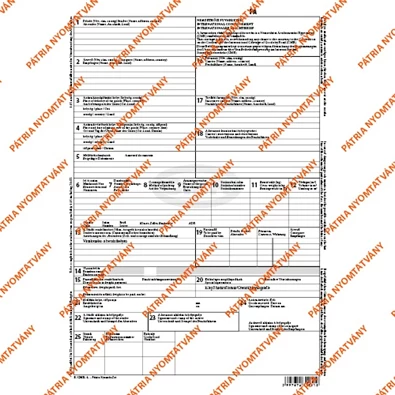 B.CMR/4 4lapos álló "Nemzetközi CMR fuvarlevél" nyomtatványok