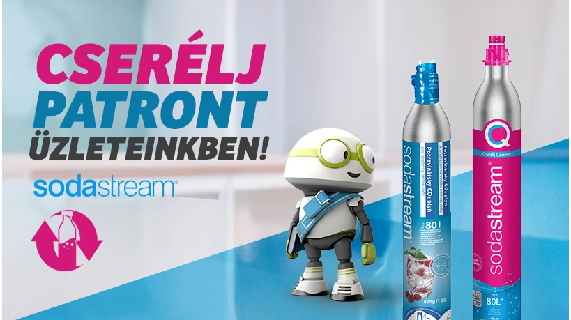 Bármikor kicseréljük az üres SodaStream patronod!
