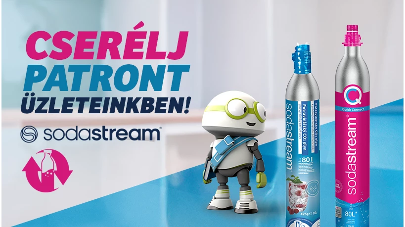 Bármikor kicseréljük az üres SodaStream patronod!