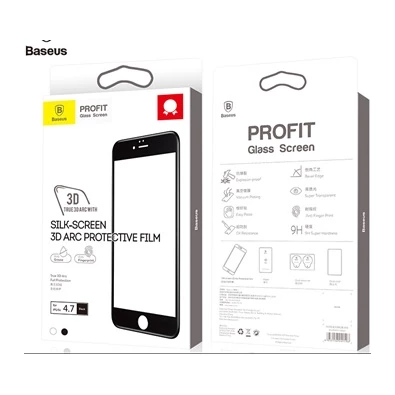 Baseus All-screen iPhone 6/6S fekete 0.3mm edzettüveg kijelzővédő fólia