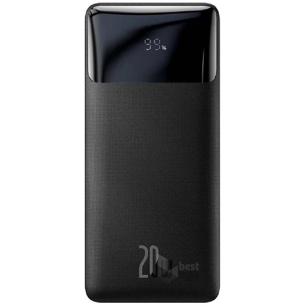 Baseus Bipow 20000mAh digitális kijelzős fekete power bank