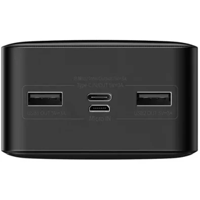 Baseus Bipow PPBD050201 30000mAh LCD Quick Charge PD 15W fekete power bank