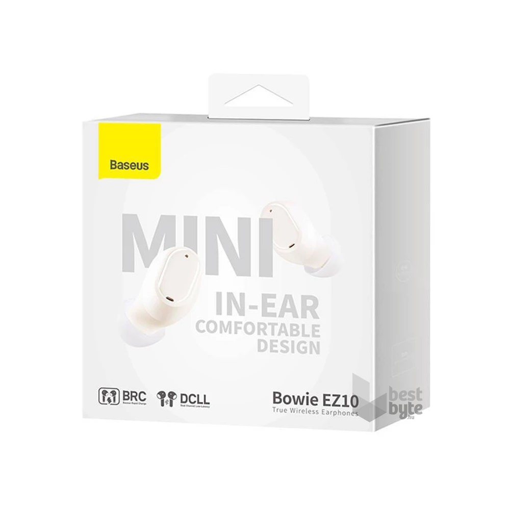 Baseus Bowie EZ10 True Wireless Bluetooth fehér fülhallgató