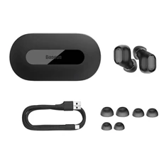 Baseus Bowie EZ10 True Wireless Bluetooth fekete fülhallgató