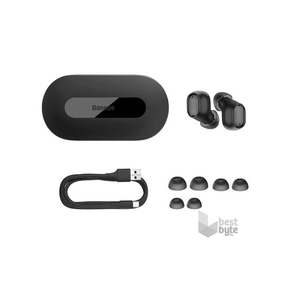 Baseus Bowie EZ10 True Wireless Bluetooth fekete fülhallgató