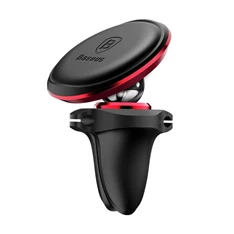 Baseus C40141201913-00 univerzális fekete/piros szellőzőrácsba illeszthető mágneses telefontartó