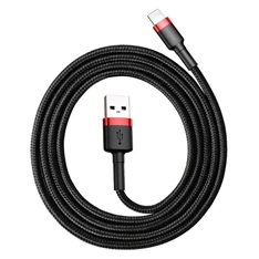 Baseus CALKLF-C19 Cafule 2m 1,5A Lightning fekete-piros adat- és töltőkábel (Újracsomagolt) Baseus CALKLF-C19 Cafule 2m 1,5A Lightning fekete-piros adat- és töltőkábel (Újracsomagolt)