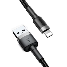 Baseus CALKLF-RG1 Cafule 3m 2A Lightning szürke-fekete adat- és töltőkábel