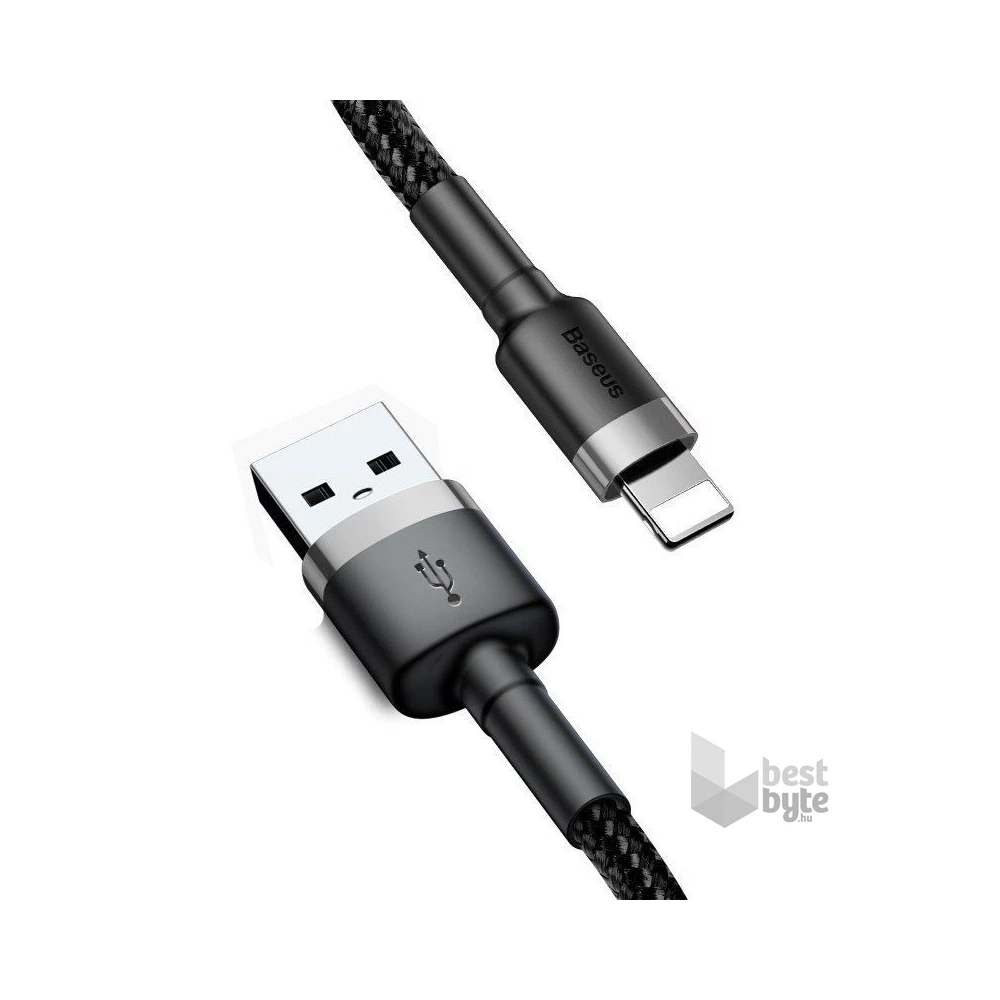 Baseus CALKLF-RG1 Cafule 3m 2A Lightning szürke-fekete adat- és töltőkábel