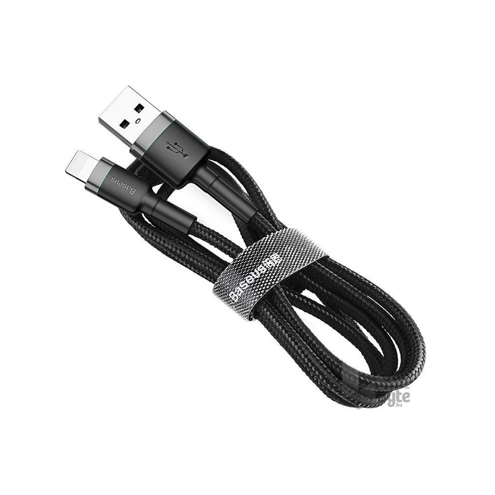 Baseus CALKLF-RG1 Cafule 3m 2A Lightning szürke-fekete adat- és töltőkábel