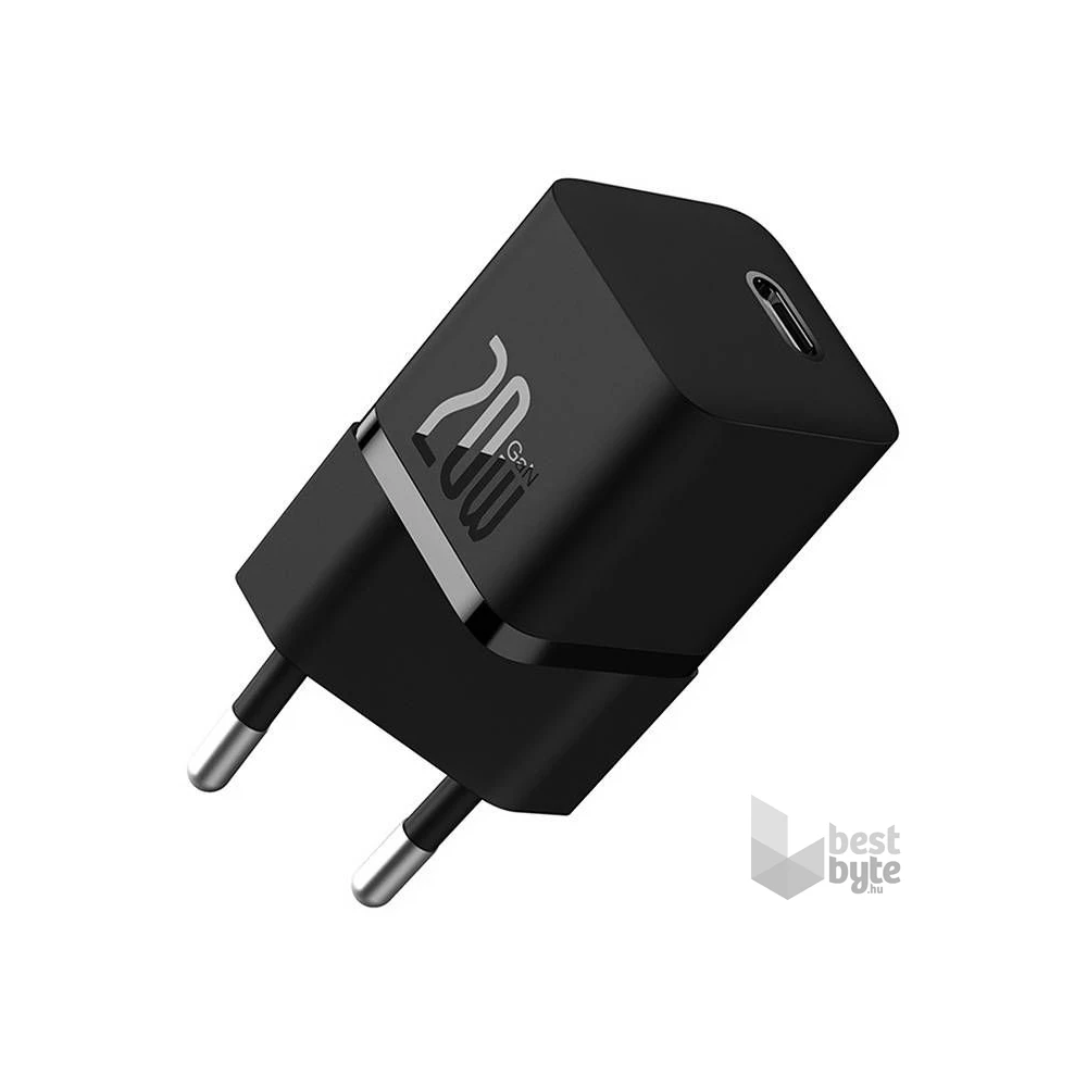 Baseus CCGN050101 GaN5 20W USB/USB C fekete töltő