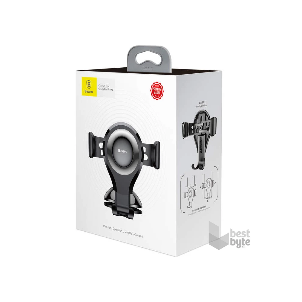 Baseus Car Mount Osculum Gravity 6,3-8,5" fekete autós telefontartó