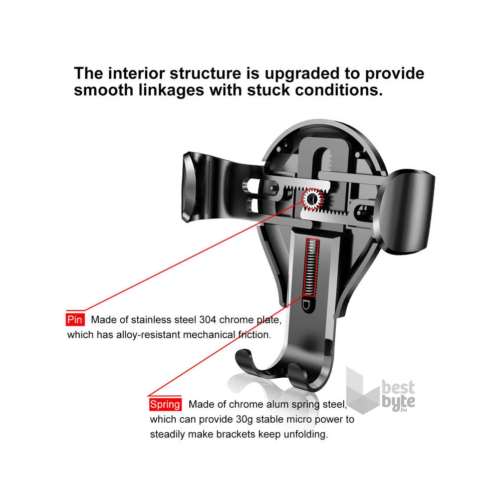 Baseus Car Mount Osculum Gravity 6,3-8,5" fekete autós telefontartó