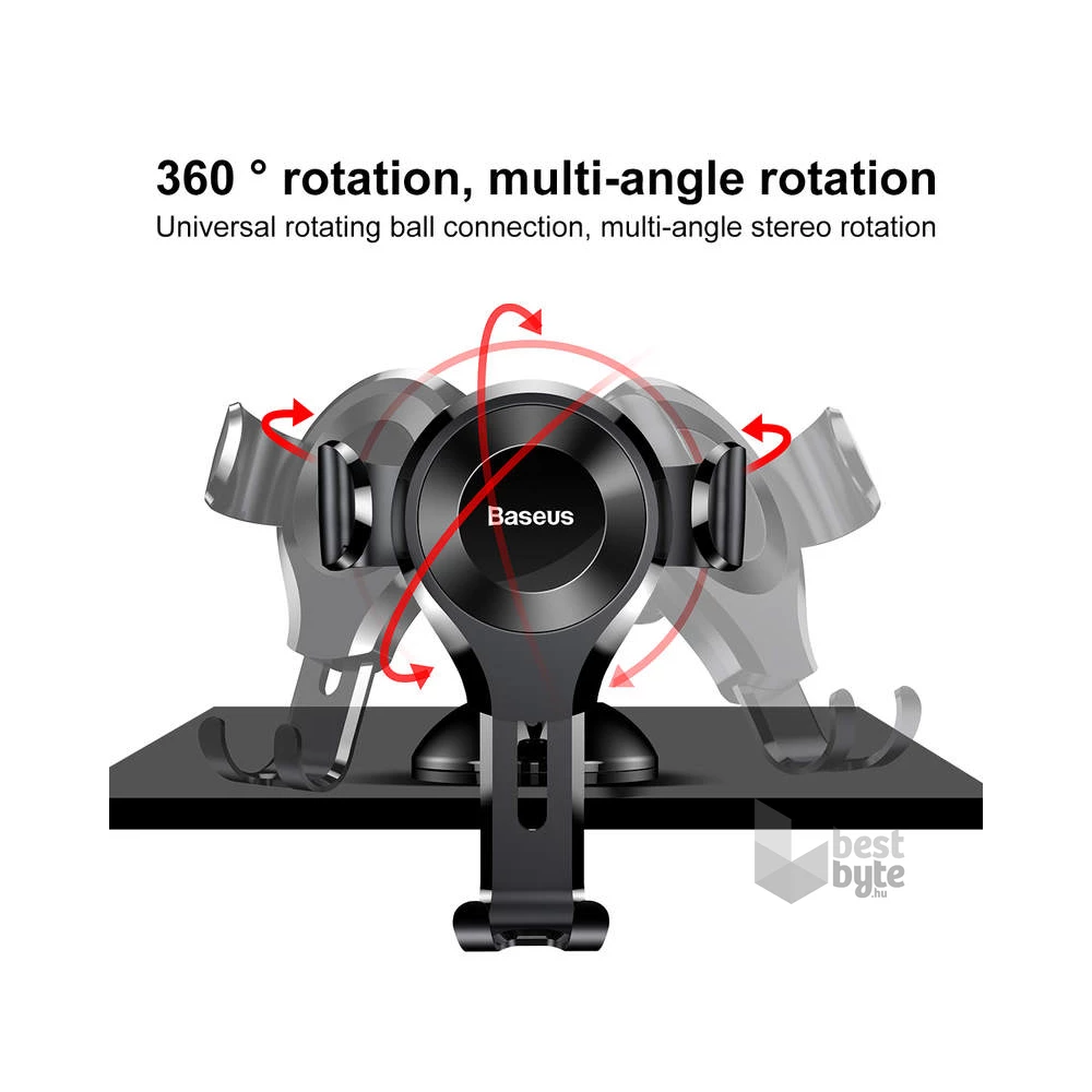 Baseus Car Mount Osculum Gravity 6,3-8,5" fekete autós telefontartó