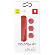 Baseus Clip Peas piros kábelrendező