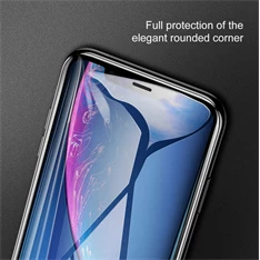 Baseus Full-coverage iPhone XR 6.1 fekete 0.3 mm edzettüveg kijelzővédő fólia