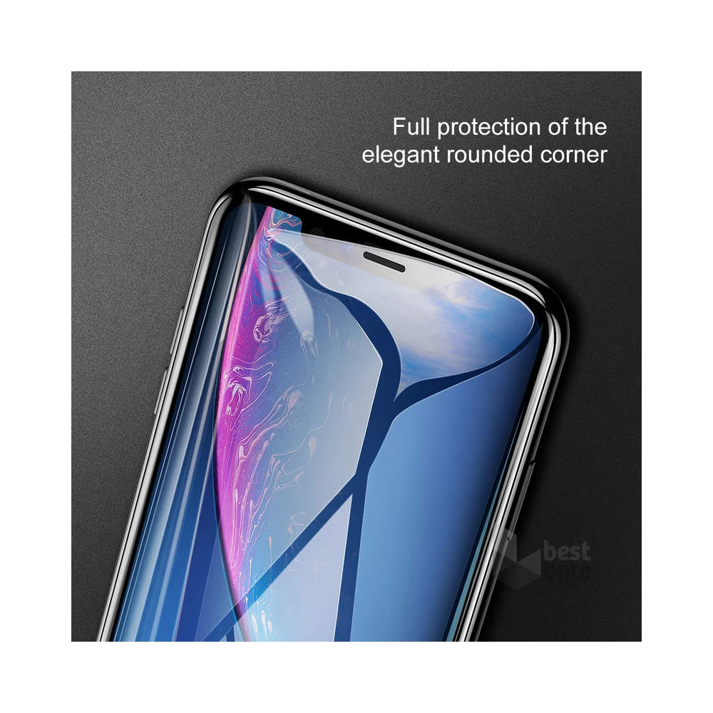 Baseus Full-coverage iPhone XR 6.1 fekete 0.3 mm edzettüveg kijelzővédő fólia