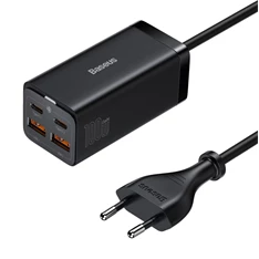 Baseus GaN3 Pro CCGP000101, 2x USB + 2x Type-C, 100W, Fekete univerzális hálózati töltő