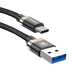 Baseus Golden Belt Series 3A 1,5m USB 3.0 - USB Type-C fekete-arany kábel