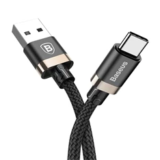 Baseus Golden Belt Series 3A 1,5m USB 3.0 - USB Type-C fekete-arany kábel