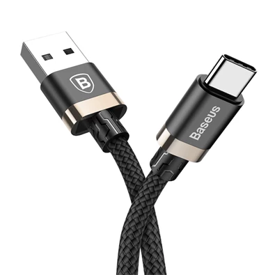 Baseus Golden Belt Series 3A 1,5m USB 3.0 - USB Type-C fekete-arany kábel
