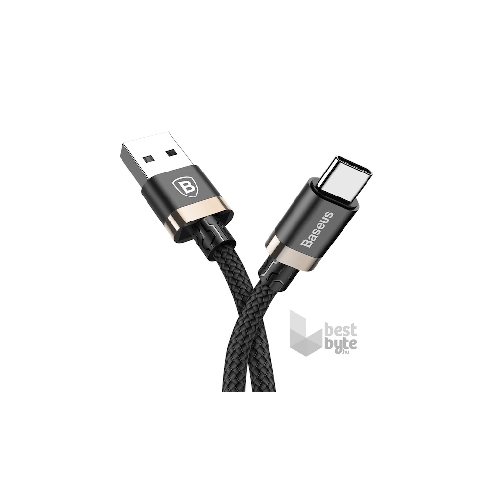 Baseus Golden Belt Series 3A 1,5m USB 3.0 - USB Type-C fekete-arany kábel