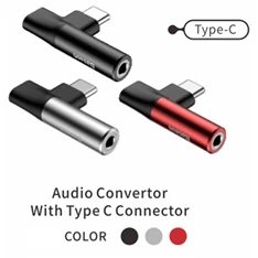 Baseus L41 USB Type-C - Type-C + 3.5mm fekete elosztó