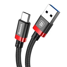 Baseus Golden Belt Series 2A 1,5m Lightning > USB fekete-piros kábel