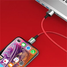 Baseus Magnetic Zinc 2A 2m piros mágneses USB Type-C adat- és töltőkábel