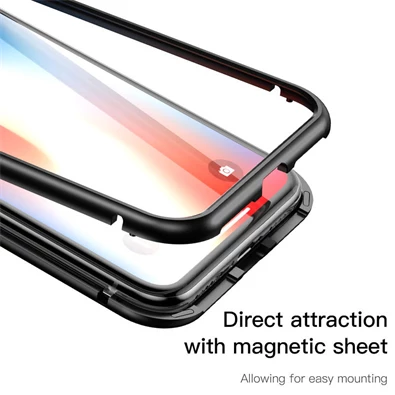 Baseus Magnetic iPhone X fekete mágneses tok