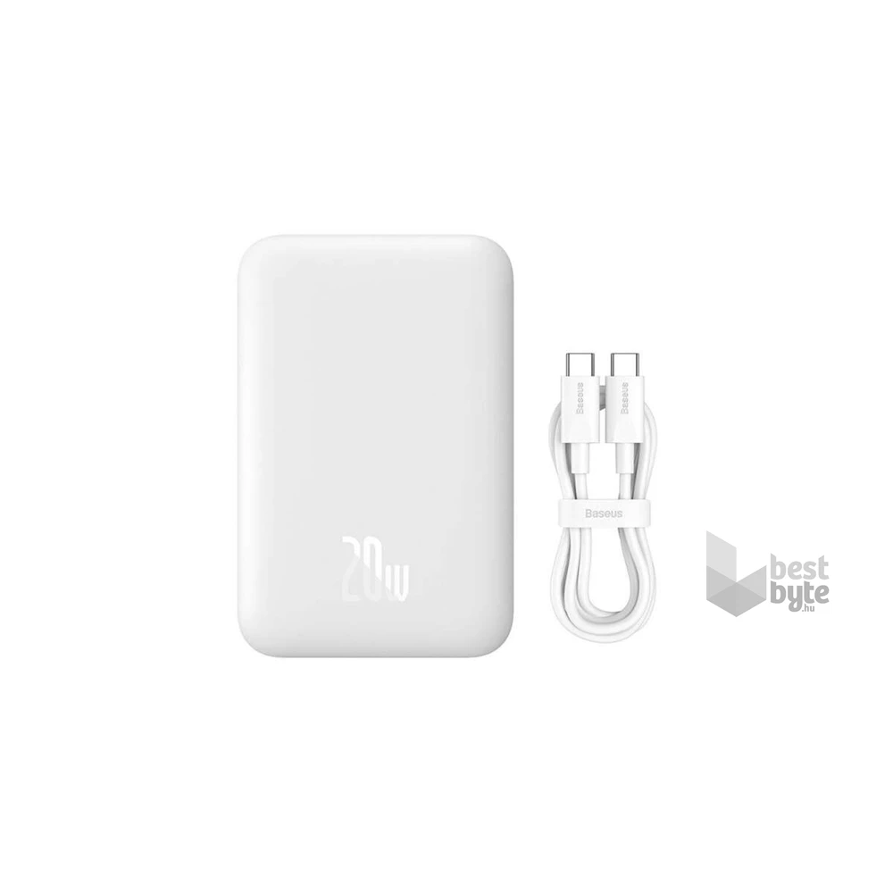 Baseus P10059002223-00 Magnetic Mini 6000mAh 20W MagSafe fehér power bank