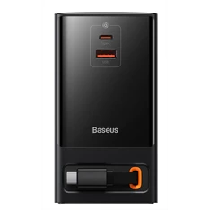 Baseus PSLR000301 PowerCombo 65W fekete hálózati töltő és elosztó