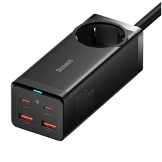 Baseus PSZM000401 GaN3 Pro 100W 2xUSB/2xUSB C/AC fekete töltő