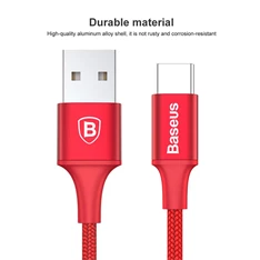 Baseus Rapid Series 2A 25cm USB Type-C piros töltő és adatkábel
