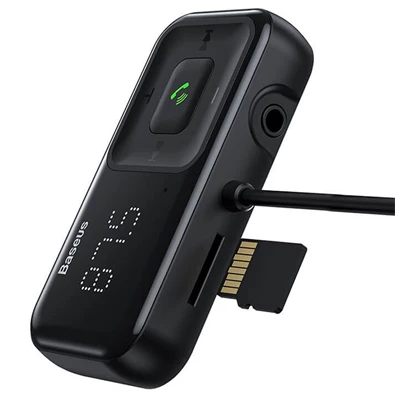 Baseus S-16 fekete autós töltő és FM transzmitter