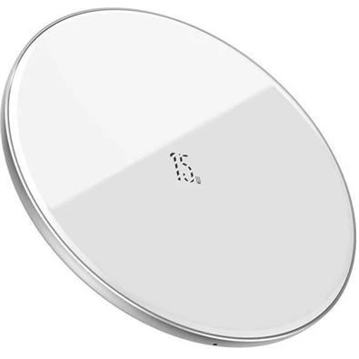 Baseus Simple 15W(Frissített verzió Type-C-hez) WXJK-B02 Fehér vezeték nélküli töltő