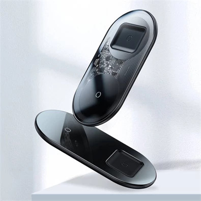 Baseus Simple 18W fekete vezeték nélküli telefon/airpod töltő