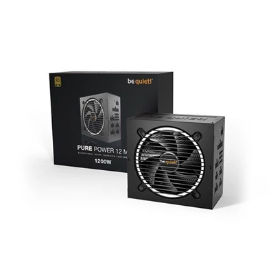 Be Quiet! 1200W - PURE POWER 12 M (80+ Gold, ATX3.0) fekete tápegység