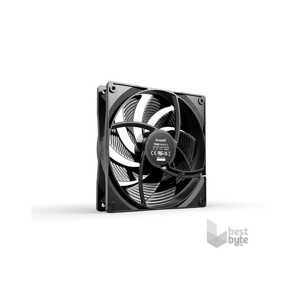Be Quiet! Cooler 14cm - PURE WINGS 3 140mm PWM high-speed (1800rpm, 30,5dB, fekete)