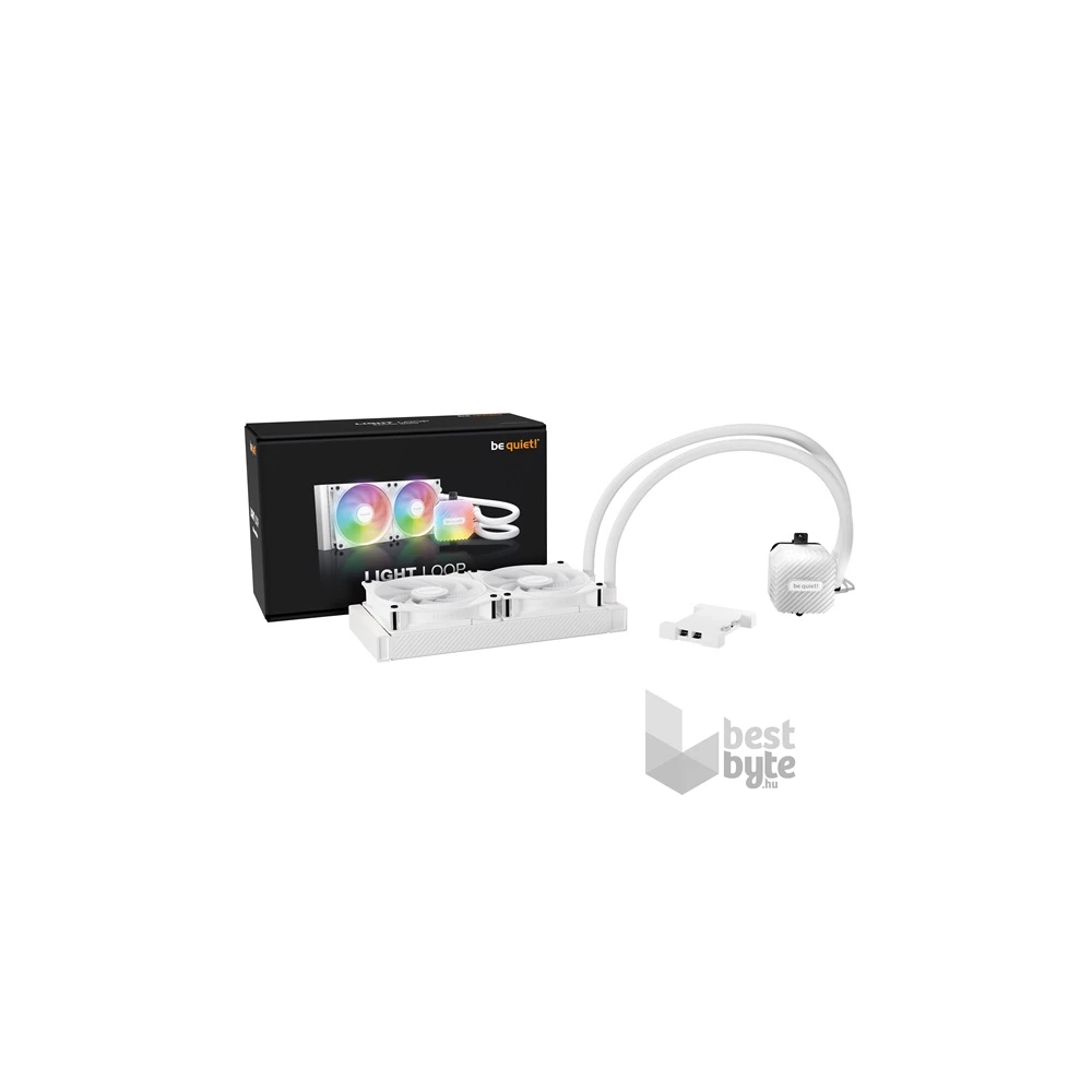 Be Quiet! LIGHT LOOP 2x120mm fehér vízhűtéses processzor hűtő