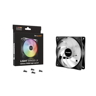 Be Quiet! LIGHT WINGS 120mm PWM RGB fekete ventilátor