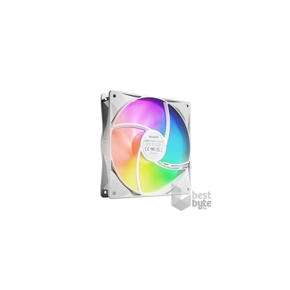 Be Quiet! LIGHT WINGS 3db 140mm PWM RGB fehér ventilátor