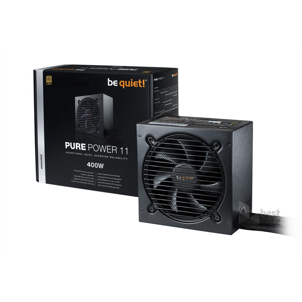 Be Quiet! PURE POWER 11 400W 80+ Gold ventillátorral dobozos tápegység