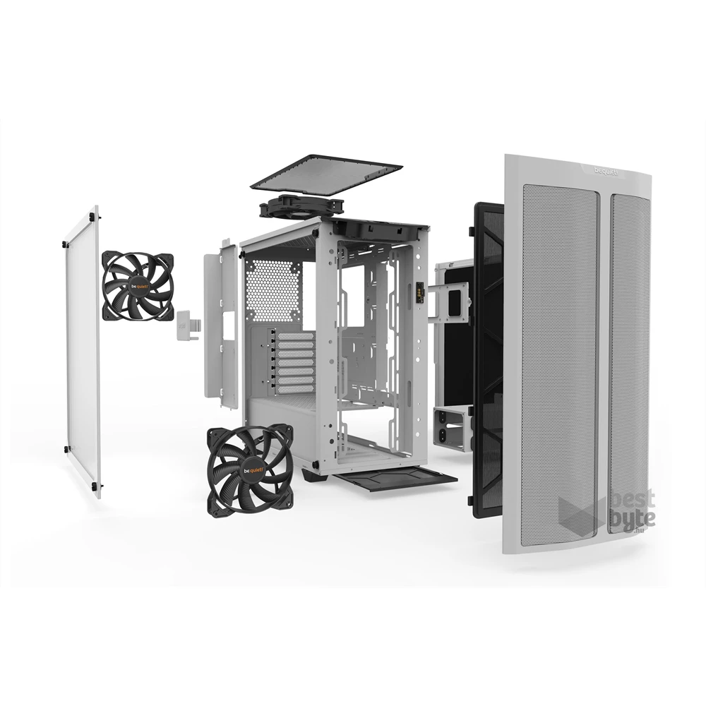 Be Quiet! Pure Base 500DX fehér (táp nélküli) ablakos ATX ház