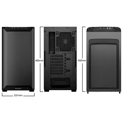 Be Quiet! Pure Base 501 Airflow fekete (táp nélküli) ATX ház