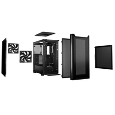 Be Quiet! Pure Base 501 Airflow fekete (táp nélküli) ATX ház