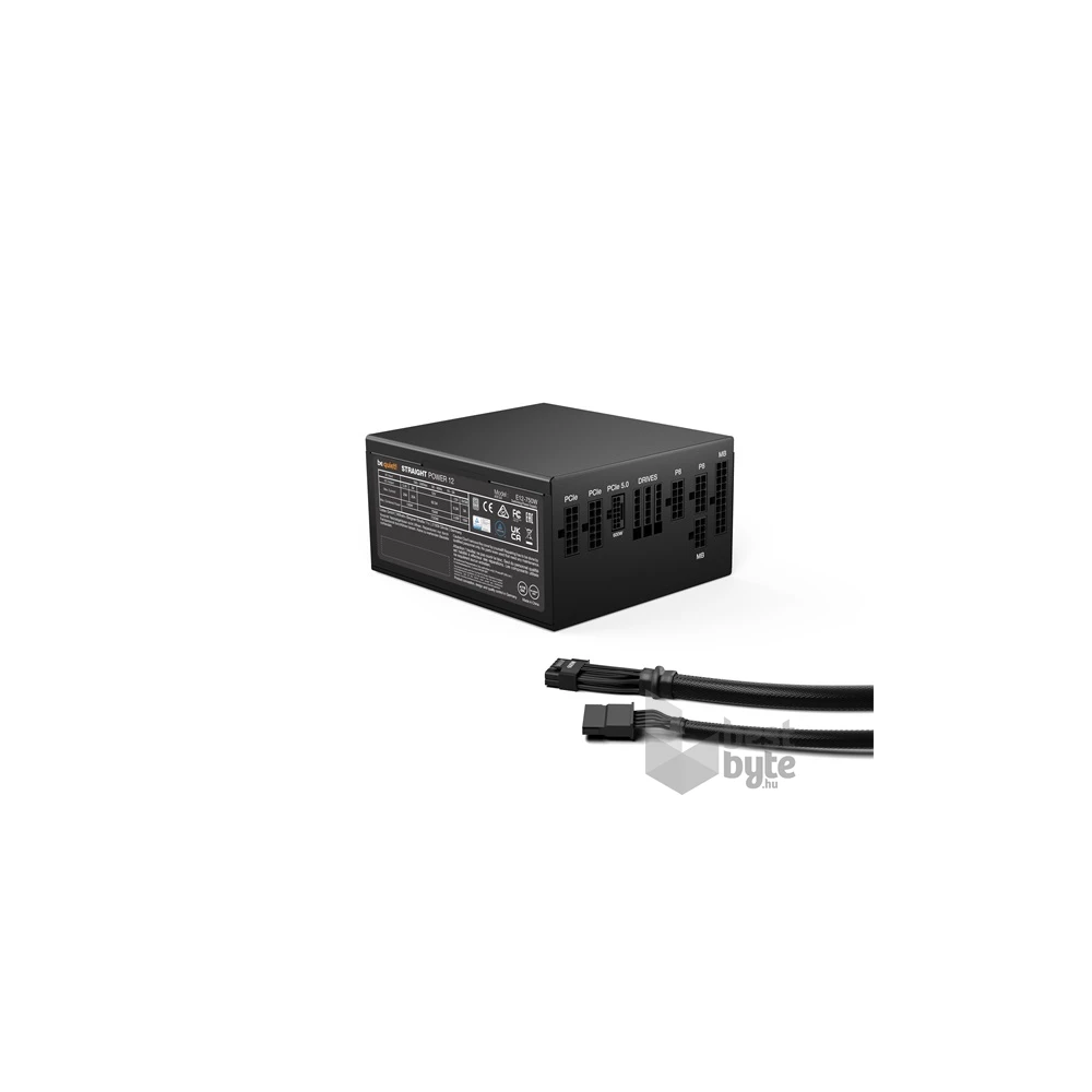 Be Quiet! Tápegység 750W - STRAIGHT POWER 12 Platinum (80+ Platinum, ATX3.0, moduláris, fekete)